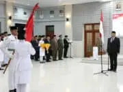 Bupati Zaki Kukuhkan Pasukan Pengibar Bendera HUT ke-78 RI