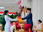 Upacara Penurunan Bendera Negara Sang Merah Putih Berlangsung Lancar dan Khidmat