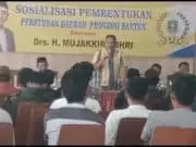 Sosialisasi Pembentukan Peraturan Daerah Bersama Drs H Mujakkir Zuhri Caleg DPR RI dari Partai Golkar