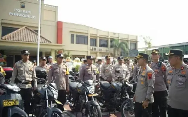 Menghadapi Operasi Mantab Brata Polres Purworejo Gelar Cek Kendaraan Dinas