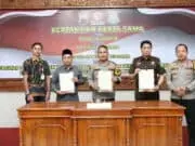 Wujudkan Pemilu Aman dan Damai, Polres Kebumen MoU Dengan Bawaslu dan Kejaksaan Negeri
