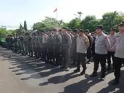 Wakil Presiden Kunker Ke Tanara, Polda Banten Gelar Apel Pengamanan Gabungan