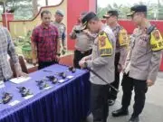 Kapolres Asahan Cek Senjata Api Milik Anggotanya
