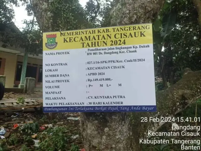 Kurang Pengawasan, Proyek Paving Block di Desa Dandang Cisauk Diduga Tak Sesuai Spesifikasi Standar Maupun Mutu Kualitas Kurang Pengawasan, Proyek Paving Block di Desa Dandang Cisauk Diduga Tak Sesuai Spesifikasi Standar Maupun Mutu Kualitas
