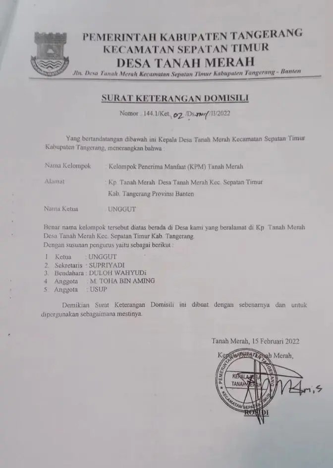Nah Loh, Eks Camat Sepatan Timur Tidak Mengakui Tanda Tangannya di Proposal KPM Dana Hibah