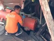 Pemilik Tambal Ban di Purworejo Luka Parah Akibat Kompresor Angin Meledak