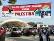 Aksi Damai Ribuan Massa, Viva Palestina Menggema di Madiun Raya