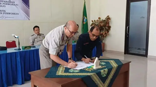 Menjalin Sinergitas dengan Media, Kantor Pertanahan Tandatangani MoU Dengan Pewarta Purworejo