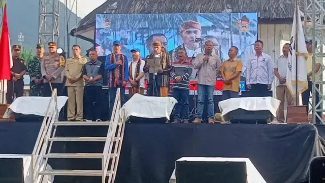 Tiga Paslon Cabup Cawabup Manggarai Hadiri Deklarasi Pilkada Damai