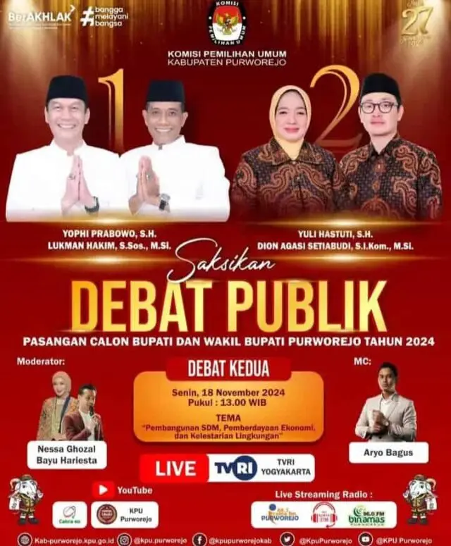 KPU Purworejo Akan Gelar Debat Publik Kedua di Ganeca Convention Hall . KPU Purworejo Akan Gelar Debat Publik Kedua di Ganeca Convention Hall .
