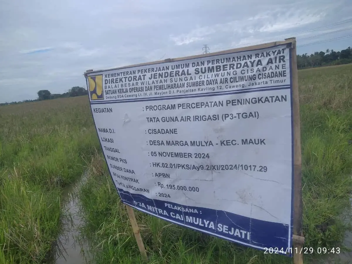 Pembangunan Irigasi P3-TGAI Desa Margamulya Diduga Berkualitas Rendah Pembangunan Irigasi P3-TGAI Desa Margamulya Diduga Berkualitas Rendah