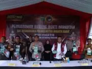 Polres Jakbar Musnahkan 88 Kilogram Sabu dan 40 Batang Tanaman Ganja