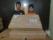 Curi TV saat Truk Kecelakaan, Dua Komplotan Pencuri di Asahan Sumut Diamankan Petugas