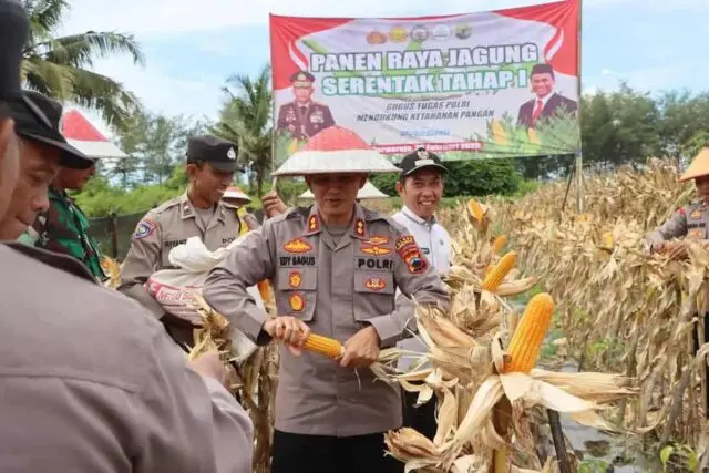 Polres Purworejo Panen Raya Jagung Seretak