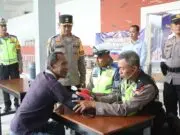Memastikan Keselamatan Arus Mudik Lebaran, Kapolres Pimpin Langsung Ramp Check di Terminal Purworejo