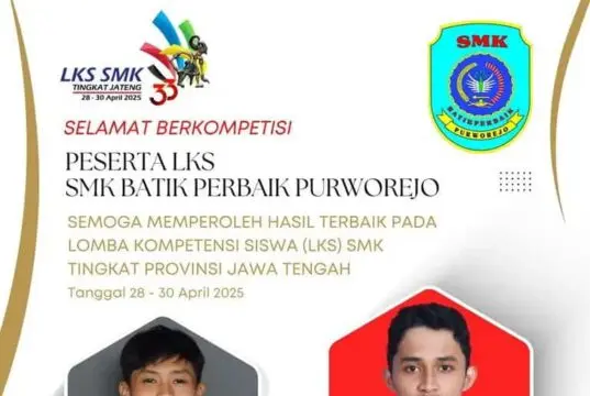 SMK Batik Perbaik Sumbang Medali Perak untuk Purworejo di Ajang LKS Provinsi Jawa Tengah SMK Batik Perbaik Sumbang Medali Perak untuk Purworejo di Ajang LKS Provinsi Jawa Tengah