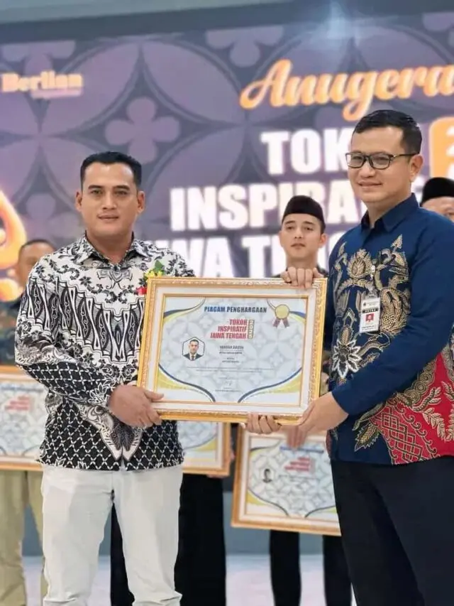 Terima Penghargaan Tokoh Inspiratif Jateng 2025, Yanuar Arifin: Ini Pemacu untuk Terus Berbuat bagi Daerah