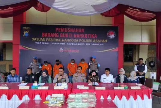 Polres Asahan Musnahkan Sabu 49.712,27 Gram Gunakan mesin Insinerator Polres Asahan Musnahkan Sabu 49.712,27 Gram Gunakan mesin Insinerator