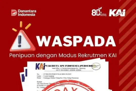 KAI Daop 5 Purwokerto Imbau Waspada Penipuan Rekrutmen KAI Daop 5 Purwokerto Imbau Waspada Penipuan Rekrutmen