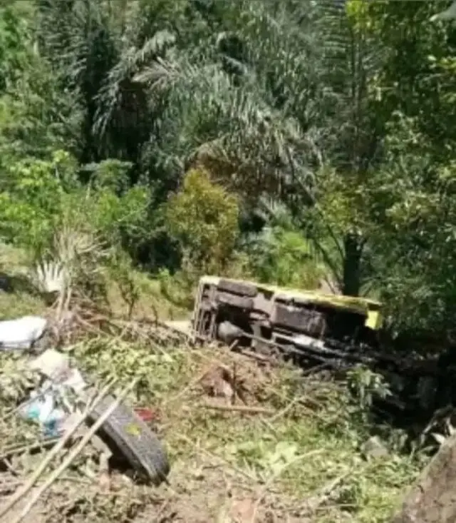Truk Pengangkut Pupuk Subsidi Pemerintah Ke Dusun Beong Manggarai Barat NTT Terguling Ke Jurang Sedalam 75 Meter Truk Pengangkut Pupuk Subsidi Pemerintah Ke Dusun Beong Manggarai Barat NTT Terguling Ke Jurang Sedalam 75 Meter