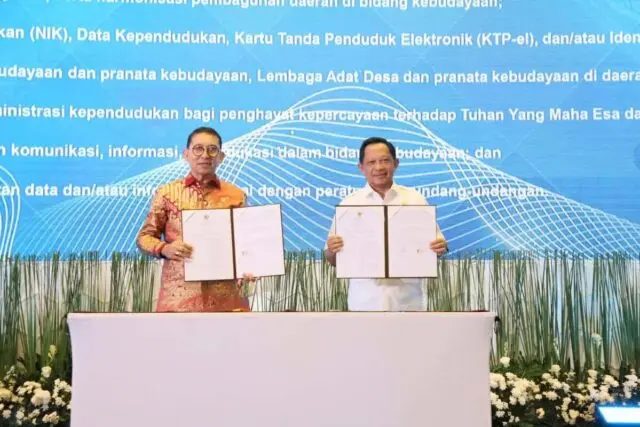 Kemendagri dan Kementerian Kebudayaan Teken Nota Kesepahaman Perkuat Sinergi Pemajuan Kebudayaan