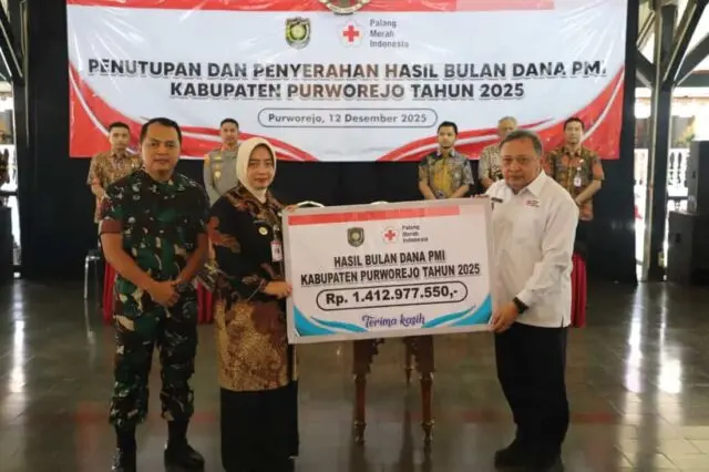 PMI Purworejo Lampaui Target, Bulan Dana 2025 Terkumpul Rp1,4 Miliar