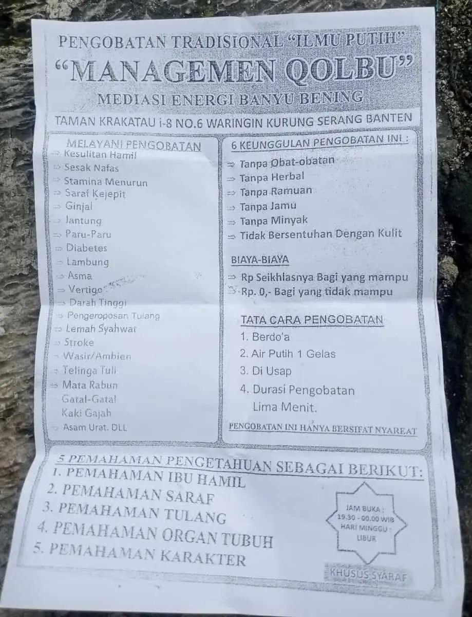 Manajemen Qolbu Kang Budi, Pengobatan Alternatif Berbasis Spiritual Hadir di Waringin Kurung Serang Manajemen Qolbu Kang Budi, Pengobatan Alternatif Berbasis Spiritual Hadir di Waringin Kurung Serang