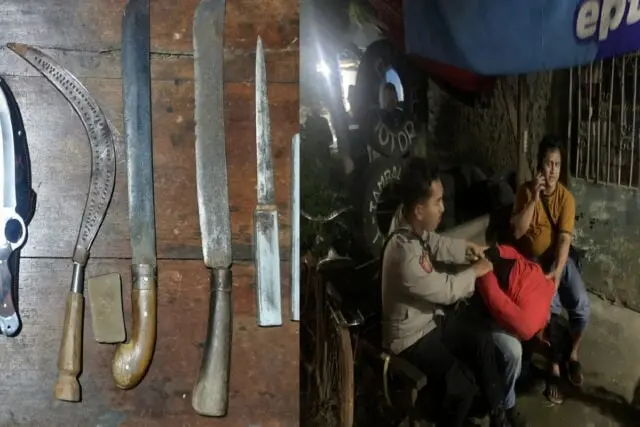 Bawa Parang dan Belati, Pria ODGJ di Adimulyo Dievakuasi Polisi Bawa Parang dan Belati, Pria ODGJ di Adimulyo Dievakuasi Polisi
