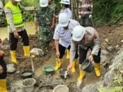 Polres Purworejo Bangun Jembatan Merah Putih Presisi di Loano, Buka Akses Petani Dusun Sembuh