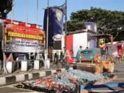 Jelang Idul Fitri, 4.416 Botol Miras Dimusnahkan di Purworejo