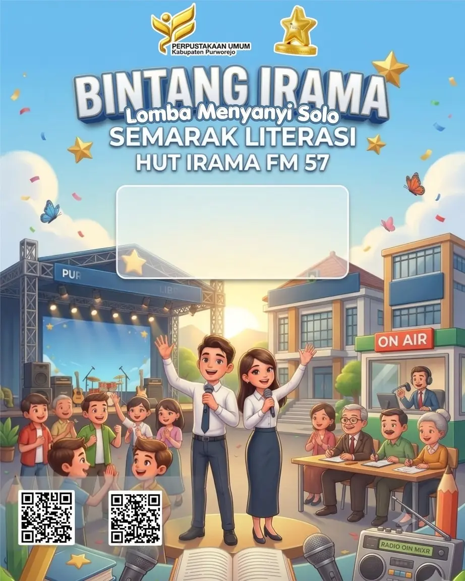 Bintang Irama 2026 Siap Digelar, Dinpusip dan Irama FM Ajak Pelajar hingga Masyarakat Tunjukkan Bakat Bernyanyi Bintang Irama 2026 Siap Digelar, Dinpusip dan Irama FM Ajak Pelajar hingga Masyarakat Tunjukkan Bakat Bernyanyi