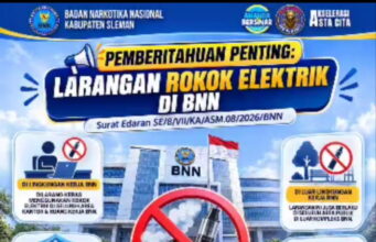 Mulai Berlaku! BNN Sleman Terapkan Larangan Rokok Elektrik di Lingkungan Kerja