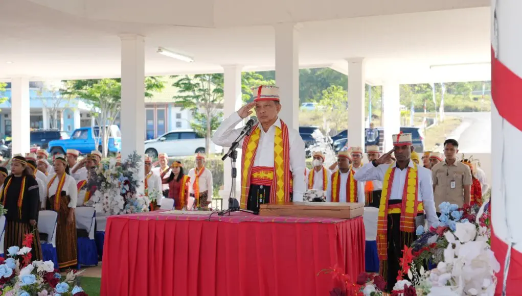 Mendagri Tito Pimpin Upacara HUT Ke-81 Kemerdekaan RI di Manggarai Timur