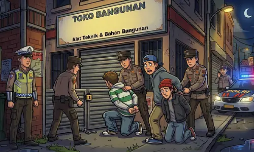 Komplotan Residivis Bobol Toko Material di Kutoarjo, Kerugian Korban Capai Rp20 Juta
