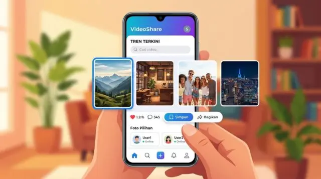 Download foto TikTok tanpa watermark melalui fitur penyimpanan foto di ponsel