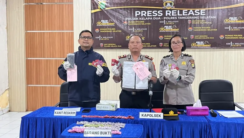 Polsek Kelapa Dua Ungkap Kasus Narkotika Jenis Etomidate, 120 Cartridge Disita Polsek Kelapa Dua Ungkap Kasus Narkotika Jenis Etomidate, 120 Cartridge Disita